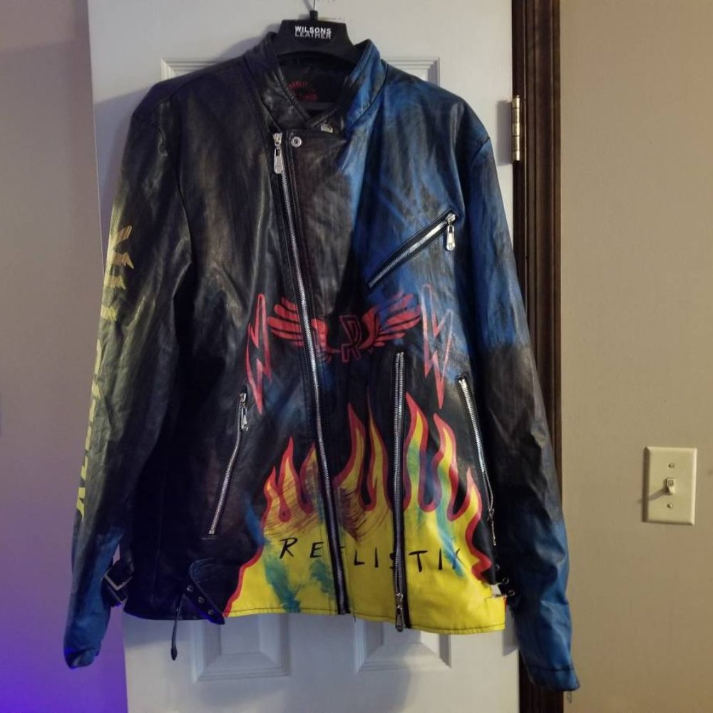 Real Sweet Reelistik mens flame skull  jacket